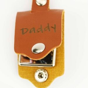 Personalised Leather Keyring for Dad - Image 4