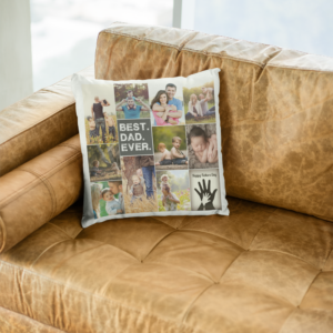Dad's Photo Collage Cushion Cover - Image 4