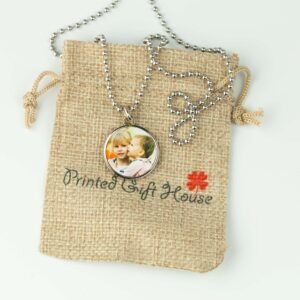 Picture Printed & Text Engraved Round Pendant - Image 4