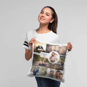 Dad's Photo Collage Cushion Cover - Image 5