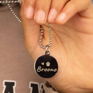 Picture Printed & Text Engraved Round Pendant - Image 6