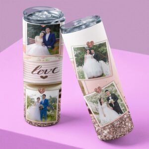 Personalised Rose Gold Skinny Tumbler - Image 5