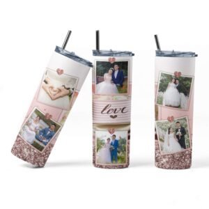 Personalised Rose Gold Skinny Tumbler - Image 10